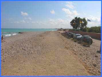 Plage face au Camping MEDITERRANEO 