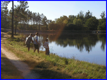 Pêche dans l'étang